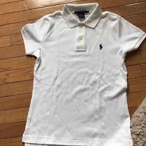 RALPH LAUREN SPORT white polo slim fit